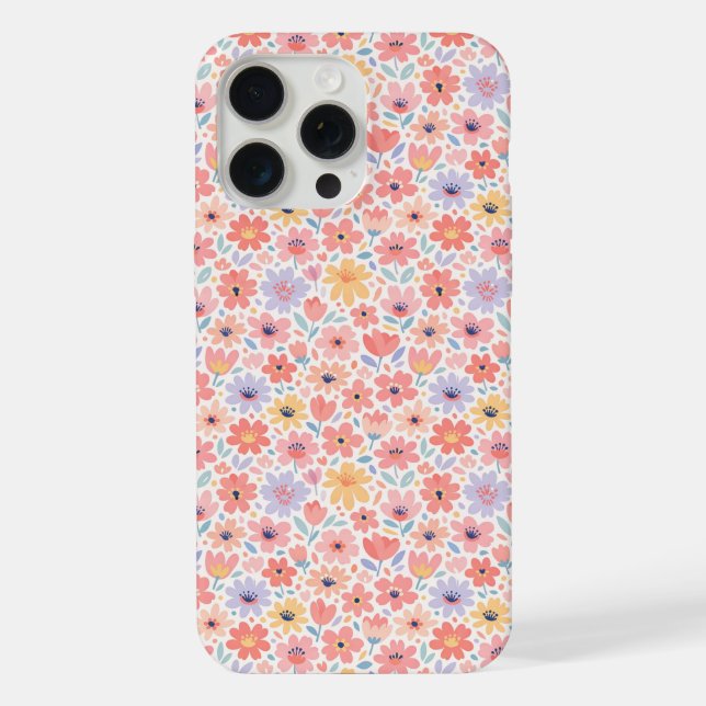 Modern Abstract Floral Pattern iPhone Case (Back)