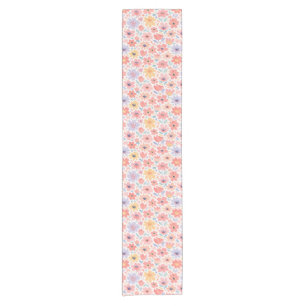 Modern Abstract Floral Pattern Short Table Runner