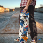 Modern Abstract Flow Skateboard - Bold Organic<br><div class="desc">This skateboard deck features a modern abstract design with flowing organic shapes and bold colours like blue,  orange,  and white. Ideal for skaters who appreciate artistic expression,  this unisex deck combines movement and vibrant style for a standout look on every ride.</div>