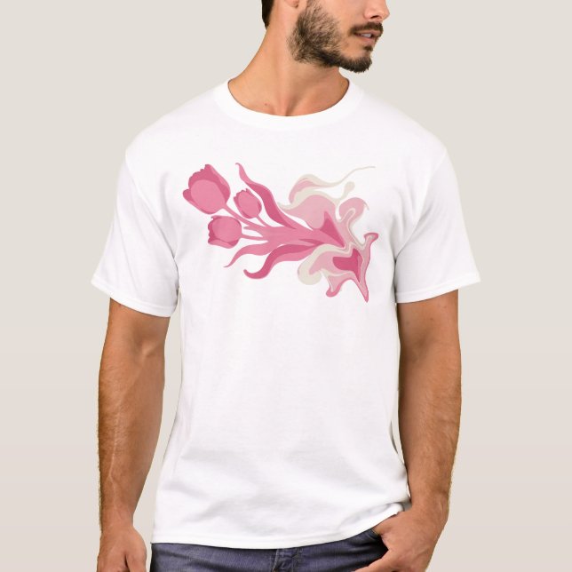 Modern ABSTRACT FLOWER Custom Creation T-Shirt (Front)