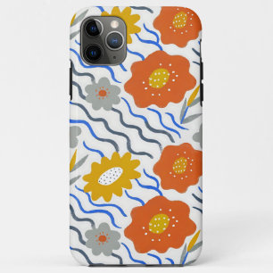 Modern Abstract Flowers Boho Wavy iPhone 11 Pro Max Case