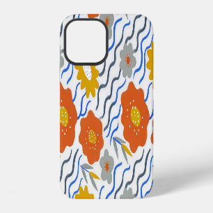 Modern Abstract Flowers Boho Wavy iPhone 12 Case