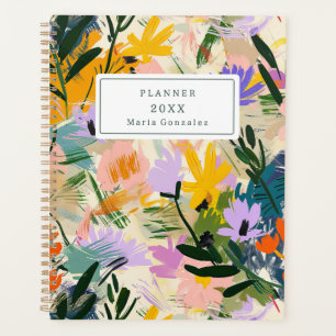 Modern Abstract Flowers Custom 2025 Weekly Planner