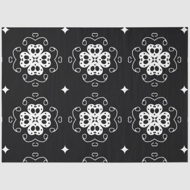 modern abstract flowers tissue paper (Front)