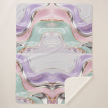 Modern Abstract Fluid Art Pattern Blanket 