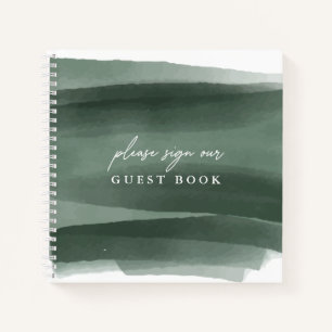 Modern Abstract Formal Wedding Guest Book