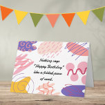 Modern Abstract Funny Any Age Birthday Card<br><div class="desc">Send a special birthday greeting with this funny any age birthday card. The modern abstract design features the wording "Nothing says Happy Birthday like a folded piece of card". You can easily change the wording on the front of the card using the "personalize this template" box. The inside of the...</div>