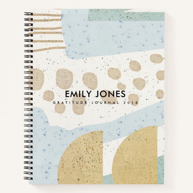 MODERN ABSTRACT GEOMETRIC ART CERAMIC TEXTURE NOTEBOOK (Front)