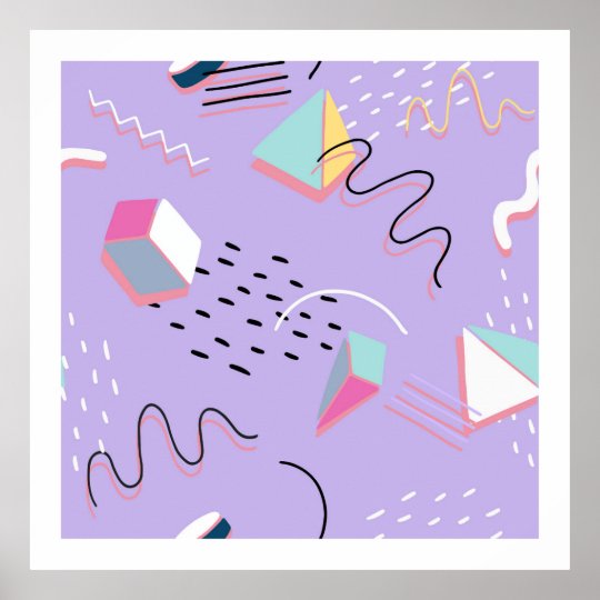 Modern Abstract Geometric Artistic Pattern 2 Poster