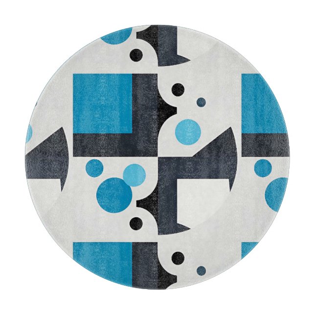 Modern Abstract Geometric Artwork Cutting Board (Front)