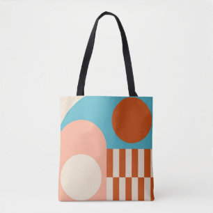 Modern abstract geometric background with circles, tote bag