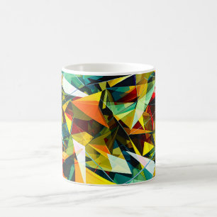 Modern Abstract Geometric Colorful Crystal Glass Coffee Mug