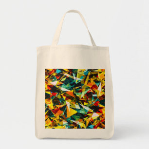 Modern Abstract Geometric Colorful Crystal Glass Tote Bag