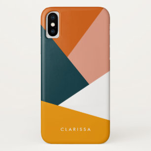 Modern abstract geometric colour block pattern Case-Mate iPhone case
