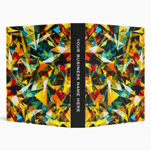 Modern Abstract Geometric Colourful Crystal Glass Binder