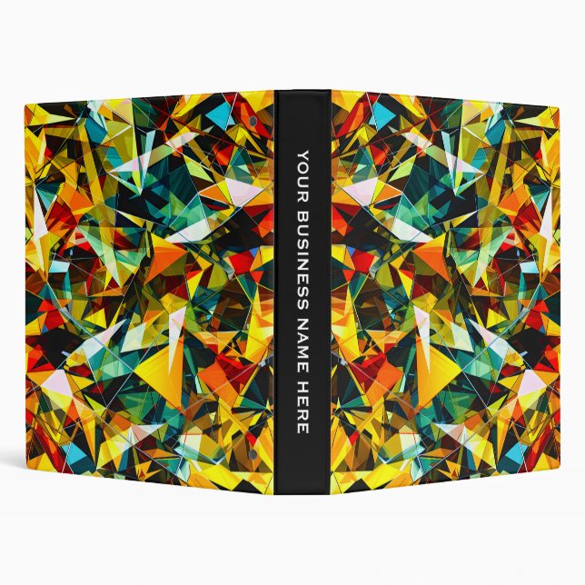Modern Abstract Geometric Colourful Crystal Glass Binder (Background)
