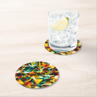 Modern Abstract Geometric Colourful Crystal Glass