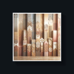 Modern Abstract Geometric Columns Art - Textured 3 Canvas Print<br><div class="desc">A stunning architectural digital piece featuring a series of vertical columns adorned with diverse geometric patterns. The design showcases a rhythmic mix of zigzags, circles, lines, and tribal-inspired motifs in a warm palette of terracotta, sand, and slate grey. This high-texture 3D relief art is perfect for adding depth and a...</div>