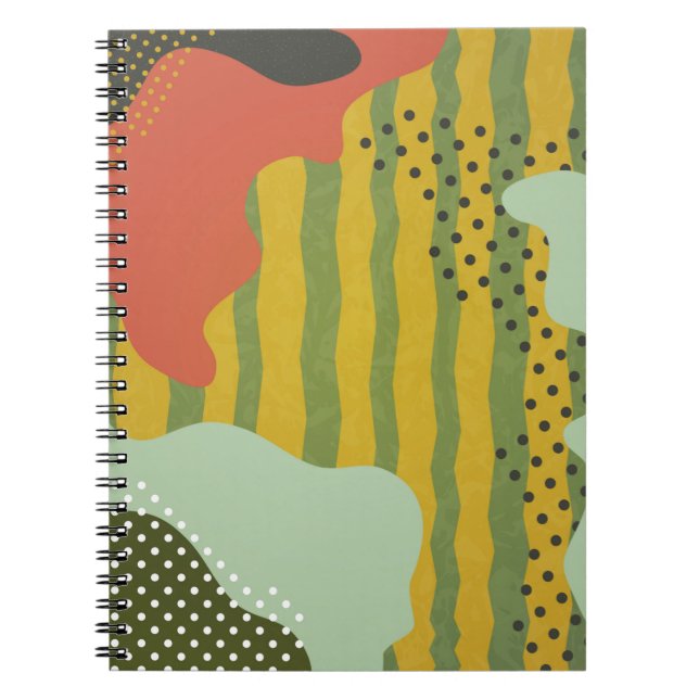 Modern abstract geometric composition with decorat notebook (Front)