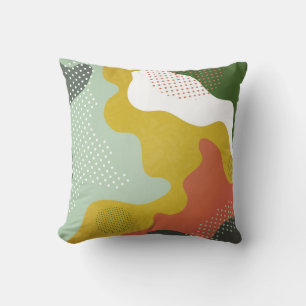 Modern abstract geometric composition with decorat throw pillow