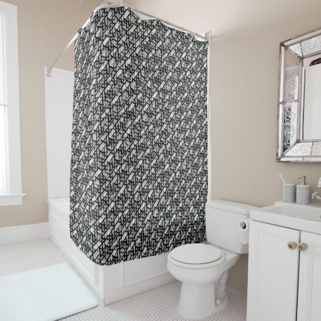 Modern abstract geometric digital pattern 1272 (In Situ)