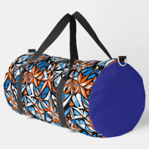 Modern abstract geometric digital pattern 50 duffle bag
