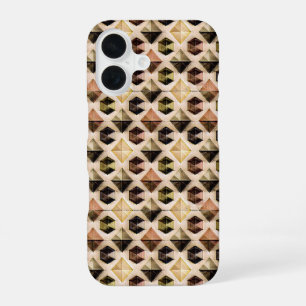 Modern abstract geometric digital pattern 58 iPhone 16 case