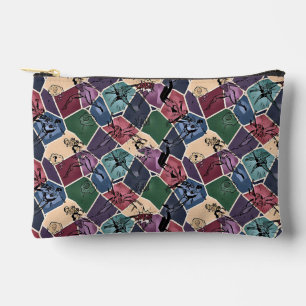 Modern abstract geometric digital pattern 59 accessory pouch