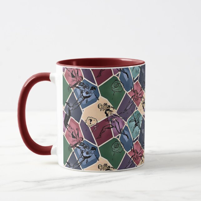 Modern abstract geometric digital pattern 59 mug (Left)