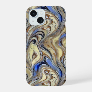 Modern abstract geometric digital pattern 62 iPhone 15 case