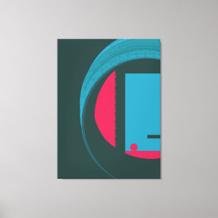 Modern Abstract Geometric Echo  Canvas Print