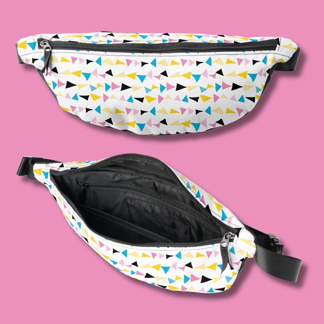 Modern abstract geometric fanny pack (Colorful abstract triangle shapes 'confetti' design fanny pack with random geometric pattern)