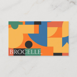 Modern Abstract Geometric Graphic Designer Business Card