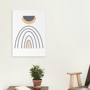 Modern Abstract Geometric Minimalist Canvas Wrap