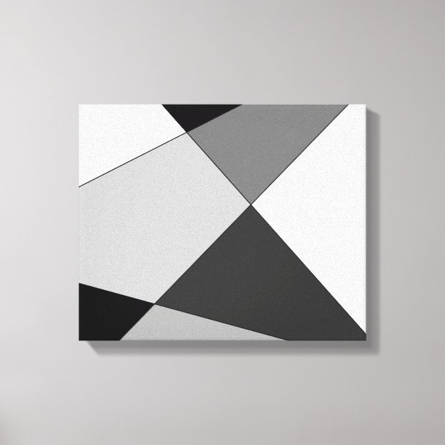 Modern Abstract Geometric Nordic Design Art Canvas Print (Front)