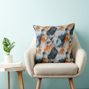 Modern abstract geometric pattern 52 throw pillow