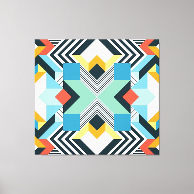 Modern Abstract Geometric Pattern. Canvas Print (Front)