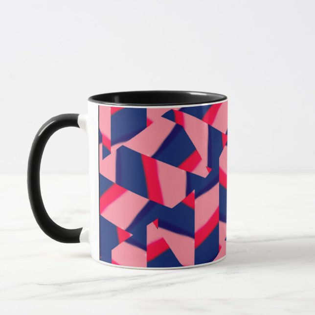 Modern Abstract Geometric Pattern Coffee Mug (Left)