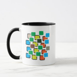 Modern Abstract Geometric Pattern Coffee Mug, Colo Mug
