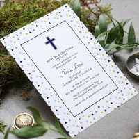 Modern Abstract Geometric Pattern Cross Baptism