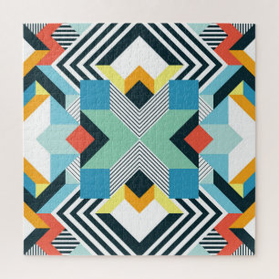 Modern Abstract Geometric Pattern. Jigsaw Puzzle