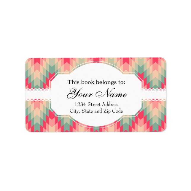 Modern Abstract Geometric Pattern Label (Front)