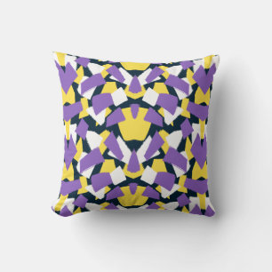 Modern, abstract, geometric pattern throw pillow
