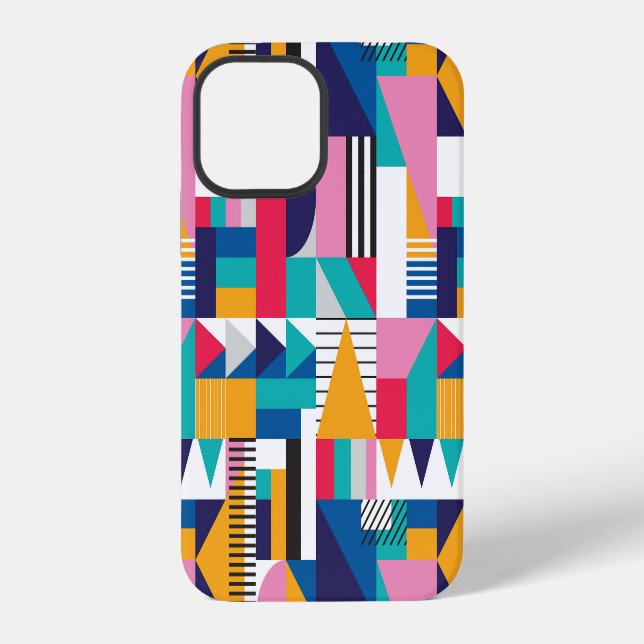 Modern Abstract Geometric Seamless Pattern iPhone Case (Back)