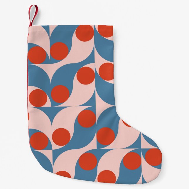 Modern abstract geometric seamless pattern with ci small christmas stocking (Front)