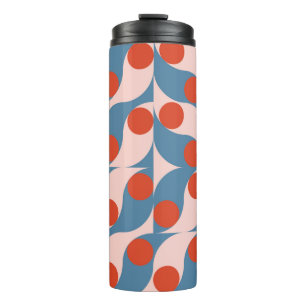 Modern abstract geometric seamless pattern with ci thermal tumbler
