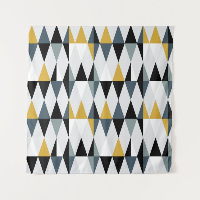 Modern abstract geometric seamless pattern with tr tapestry (Front)
