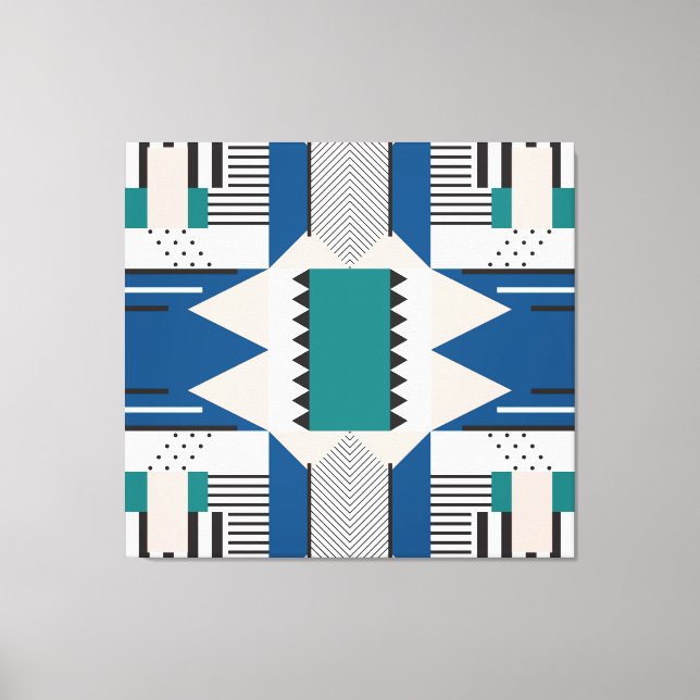 Modern Abstract: Geometric Seamless Style Canvas Print (Front)