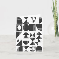 Modern Abstract Geometric Shapes | Black and White