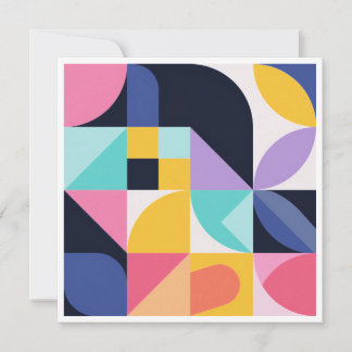 Modern Abstract Geometric Shapes Card